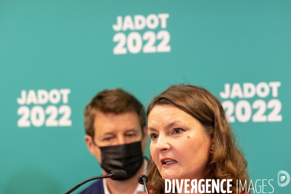 Présidentielle 2022 Yannick Jadot Conférence de presse Travail