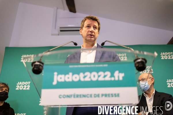 Présidentielle 2022 Yannick Jadot Conférence de presse Travail