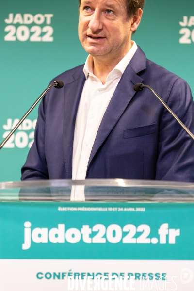 Présidentielle 2022 Yannick Jadot Conférence de presse Travail