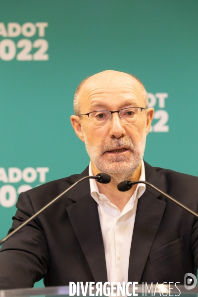 Présidentielle 2022 Yannick Jadot Conférence de presse Travail