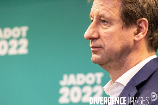 Présidentielle 2022 Yannick Jadot Conférence de presse Travail