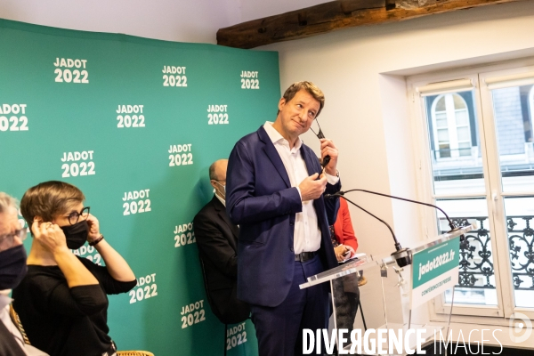 Présidentielle 2022 Yannick Jadot Conférence de presse Travail