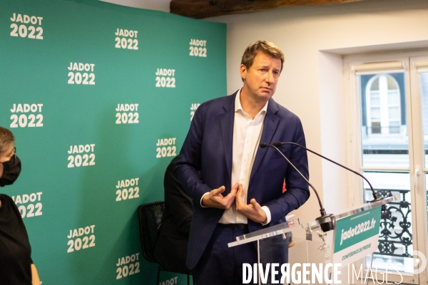 Présidentielle 2022 Yannick Jadot Conférence de presse Travail