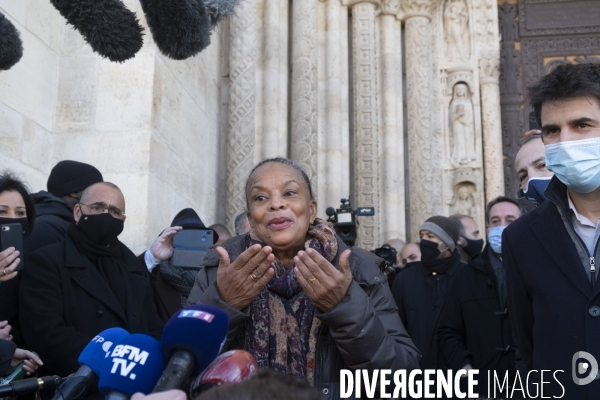 Christiane Taubira se rend à Saint-Denis