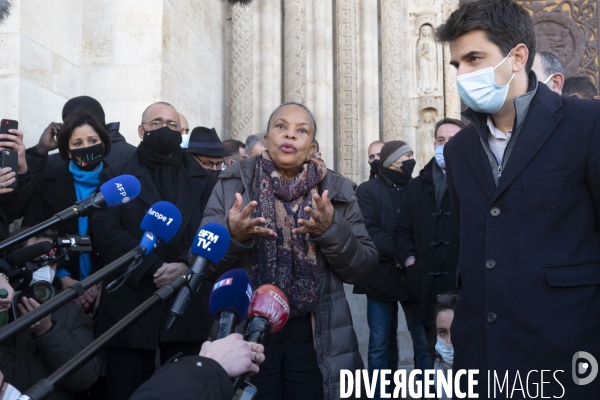 Christiane Taubira se rend à Saint-Denis