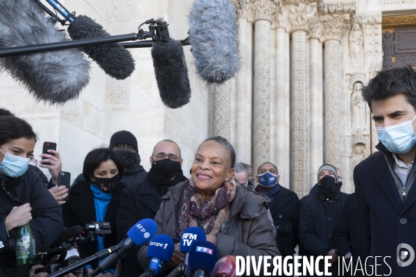Christiane Taubira se rend à Saint-Denis