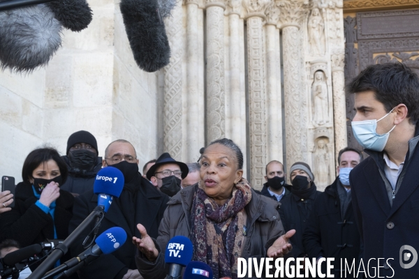 Christiane Taubira se rend à Saint-Denis