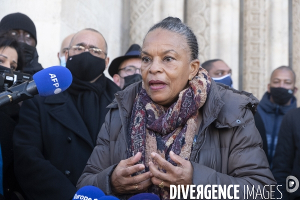 Christiane Taubira se rend à Saint-Denis