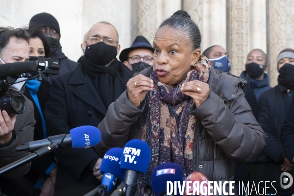 Christiane Taubira se rend à Saint-Denis