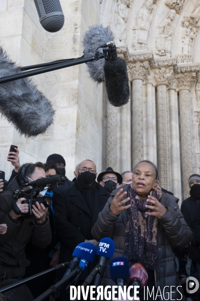 Christiane Taubira se rend à Saint-Denis