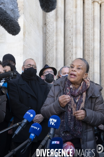 Christiane Taubira se rend à Saint-Denis