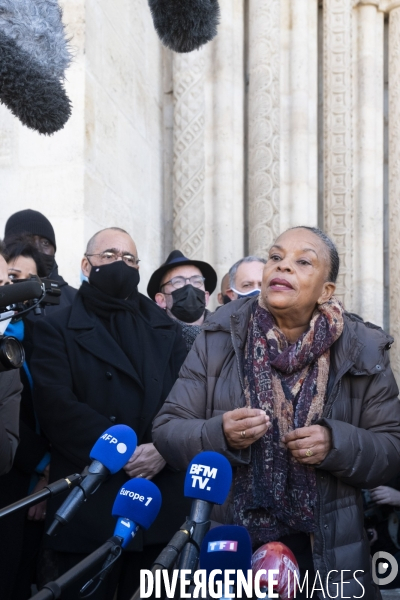 Christiane Taubira se rend à Saint-Denis