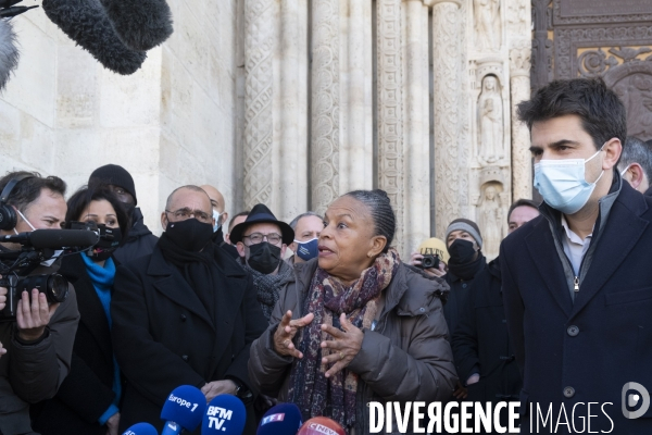 Christiane Taubira se rend à Saint-Denis
