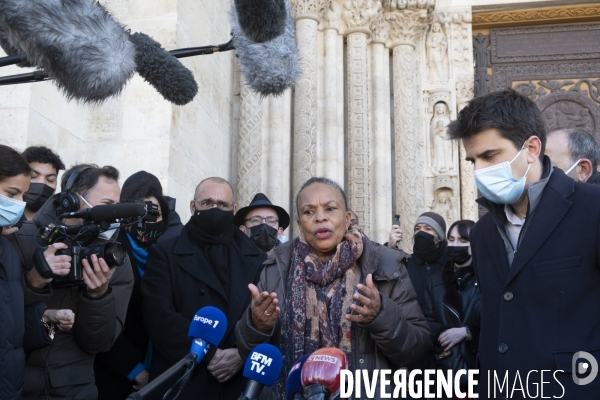 Christiane Taubira se rend à Saint-Denis