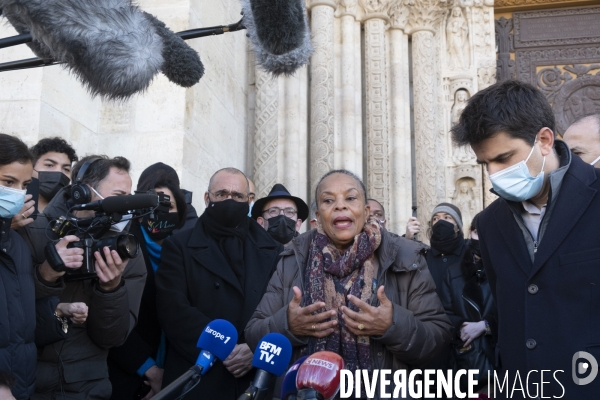 Christiane Taubira se rend à Saint-Denis