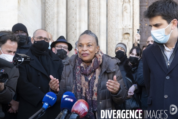 Christiane Taubira se rend à Saint-Denis