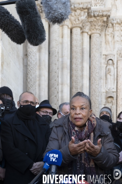 Christiane Taubira se rend à Saint-Denis