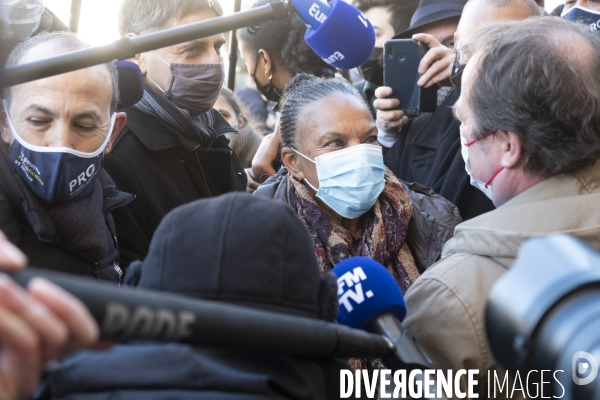 Christiane Taubira se rend à Saint-Denis