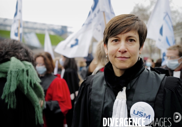 Manifestation des magistrats greffiers et avocats contre une justice à bout de souffle