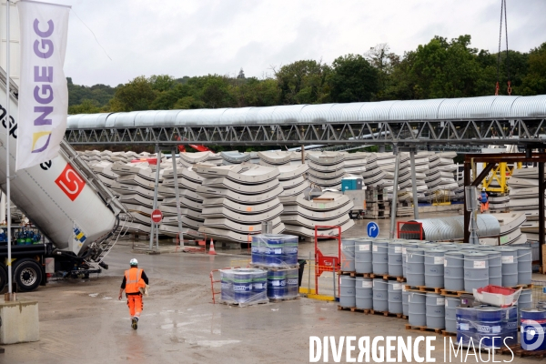 Chantier du GRAND PARIS : Tunnelier de Chelles