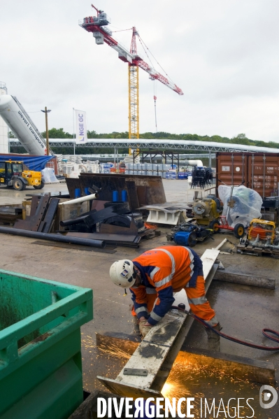 Chantier du GRAND PARIS : Tunnelier de Chelles