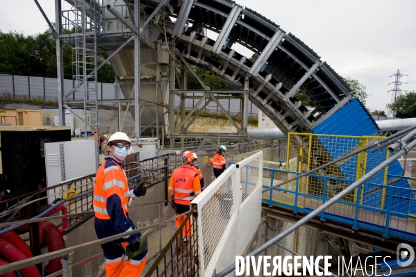 Chantier du GRAND PARIS : Tunnelier de Chelles