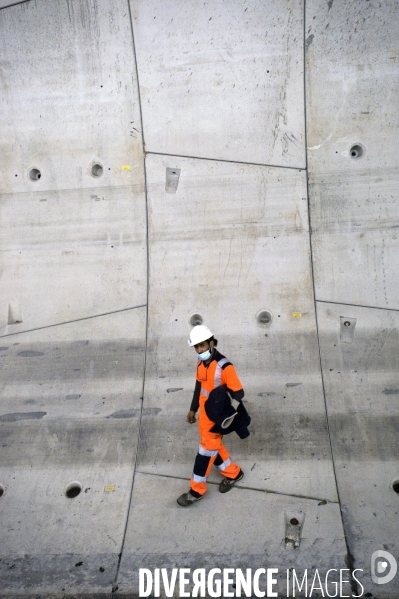 Chantier du GRAND PARIS : Tunnelier de Chelles