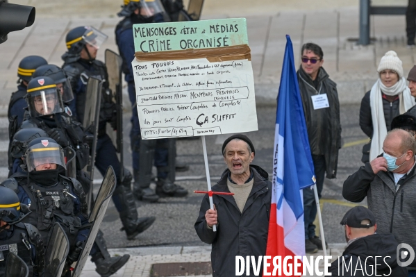 Valence -manifestation contre le pass vaccinal