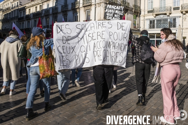 Manifestation des Personnels du medico-social. Montpellier, 11.01.2022