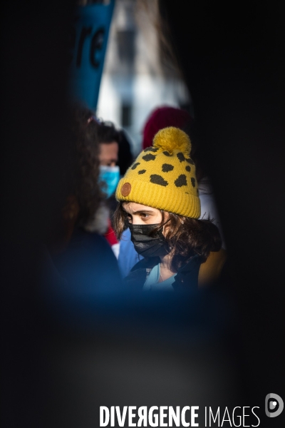 Manifestation des enseignants contre les mesures sanitaires à Nantes