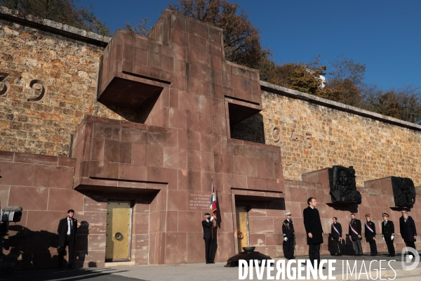 Ceremonie d inhumation d hubert germain au mont valerien