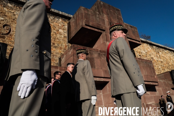 Ceremonie d inhumation d hubert germain au mont valerien