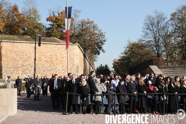 Ceremonie d inhumation d hubert germain au mont valerien