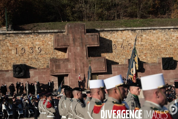 Ceremonie d inhumation d hubert germain au mont valerien