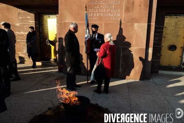 Ceremonie d inhumation d hubert germain au mont valerien