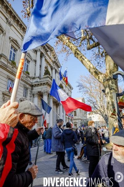 Manifestation pass vaccinal contre  l appetit de pouvoir et de domination  ? Avignon 15 janvier 2022.