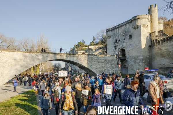 Manifestation pass vaccinal contre  l appetit de pouvoir et de domination  ? Avignon 15 janvier 2022.