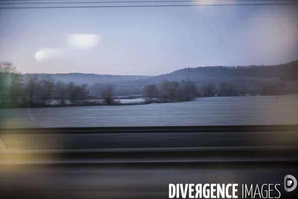 Paysage vu du train.