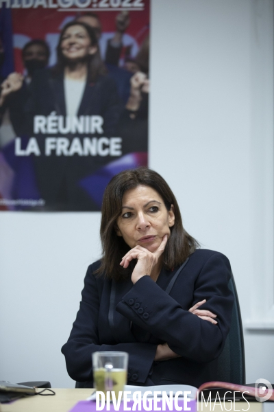 Anne HIDALGO, interview à son QG de campagne pour l élection présidentielle 2022