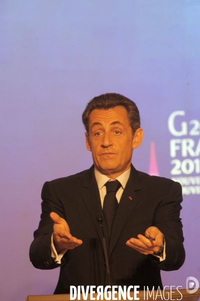 Conférence de presse de NICOLAS SARKOZY, présentation de la présidence française du G8 et du G 20