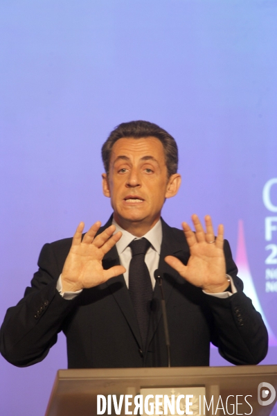 Conférence de presse de NICOLAS SARKOZY, présentation de la présidence française du G8 et du G 20