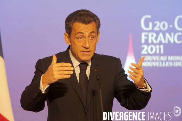 Conférence de presse de NICOLAS SARKOZY, présentation de la présidence française du G8 et du G 20