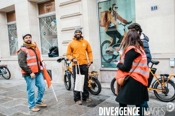 Manifestation des salariés de Just eat