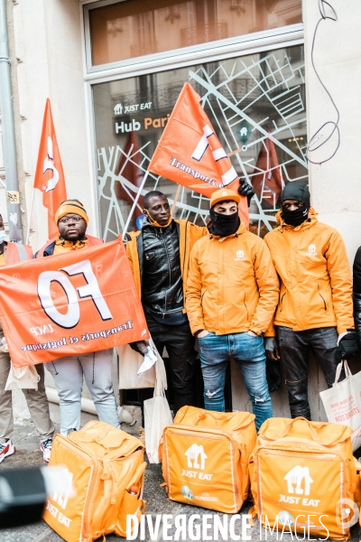 Manifestation des salariés de Just eat