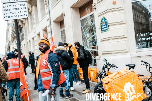 Manifestation des salariés de Just eat