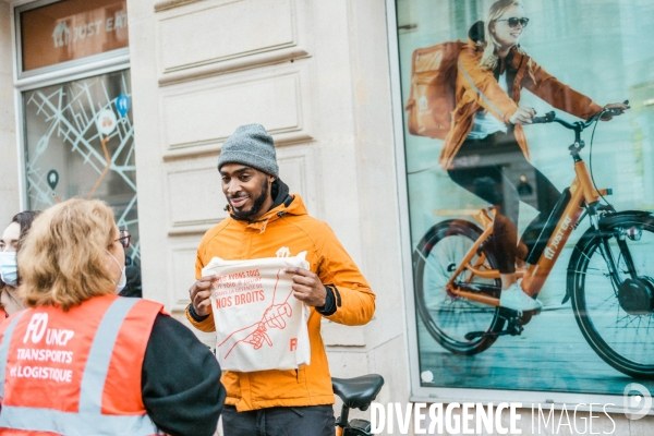 Manifestation des salariés de Just eat