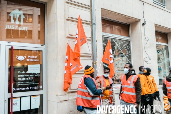 Manifestation des salariés de Just eat