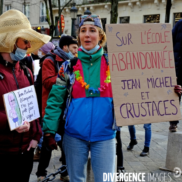 Manifestation des enseignants, des personnels de l education nationale et des organisations de parents d éleves