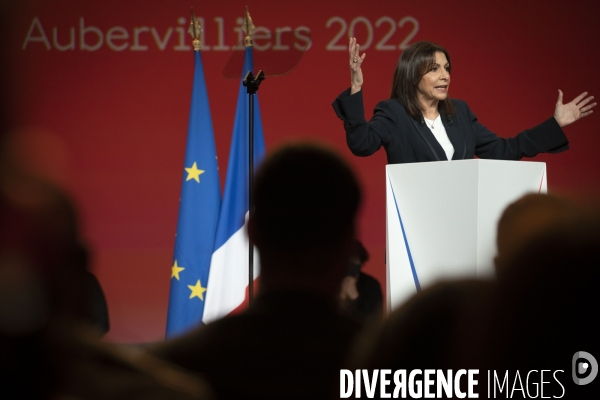 Meeting d  Anne HIDALGO à Aubervilliers