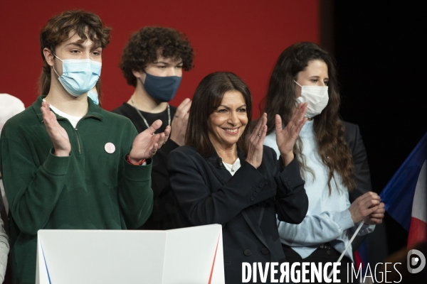 Meeting d  Anne HIDALGO à Aubervilliers